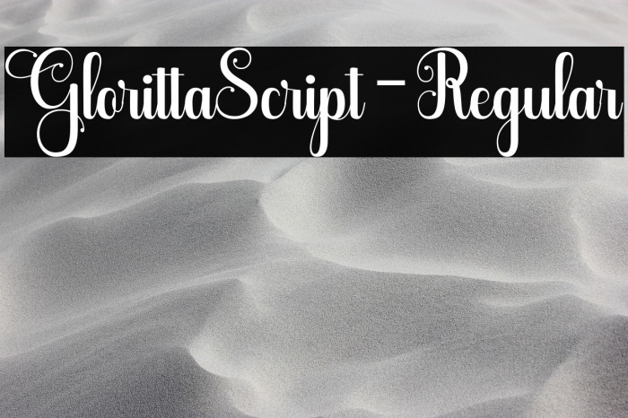 GlorittaScript-Regular Example 3