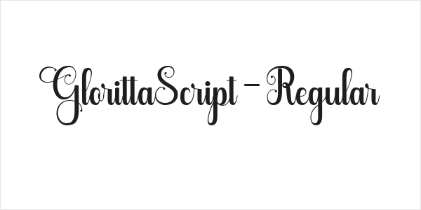 GlorittaScript-Regular Logo