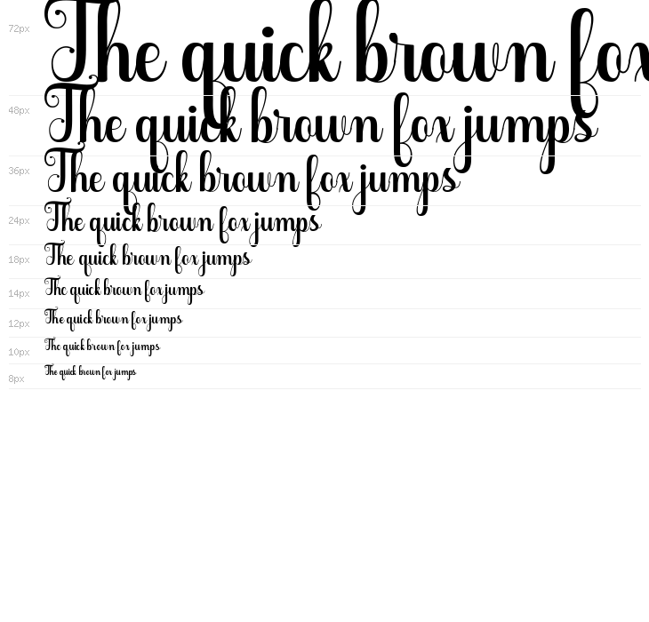 GlorittaScript-Regular Waterfall