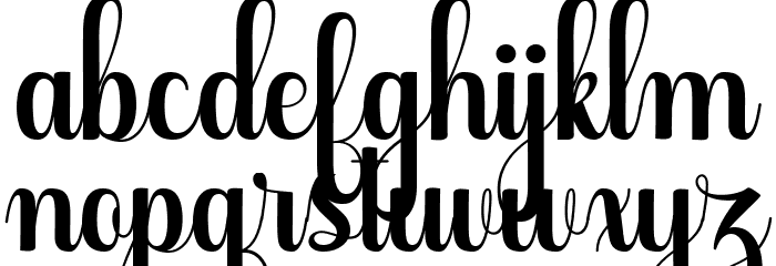 GlorittaScript-Regular Font LOWERCASE