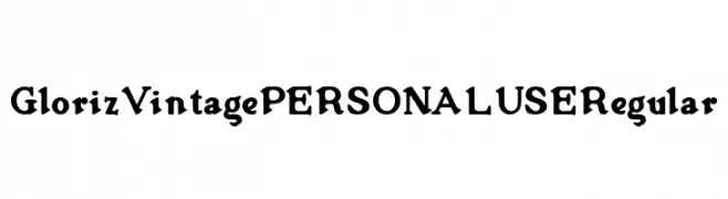 Gloriz Vintage PERSONAL USE Regular  Frei Schriftart Herunterladen