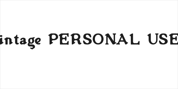 Gloriz Vintage PERSONAL USE Regular Logo