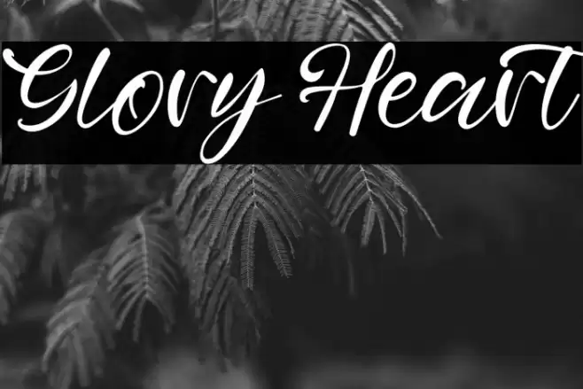Glory Heart Font examples