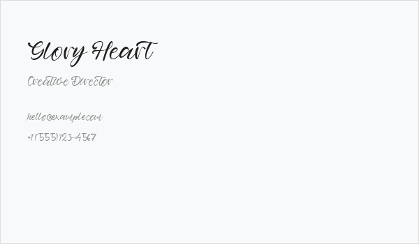 Glory Heart Business Card