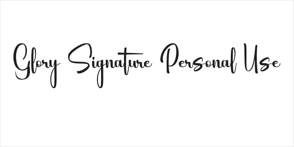 Glory Signature Personal Use Logo