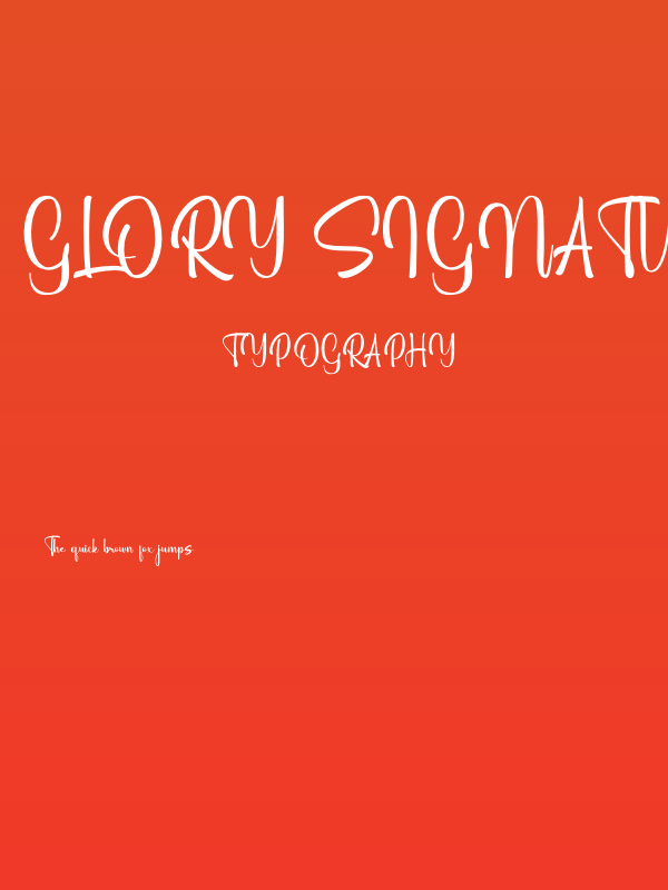 Glory Signature Personal Use Poster