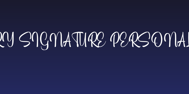 Glory Signature Personal Use Social Header