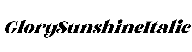 Glory Sunshine Italic  免费字体下载