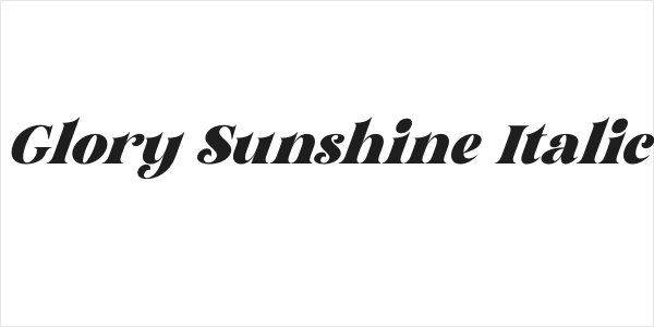 Glory Sunshine Italic Logo