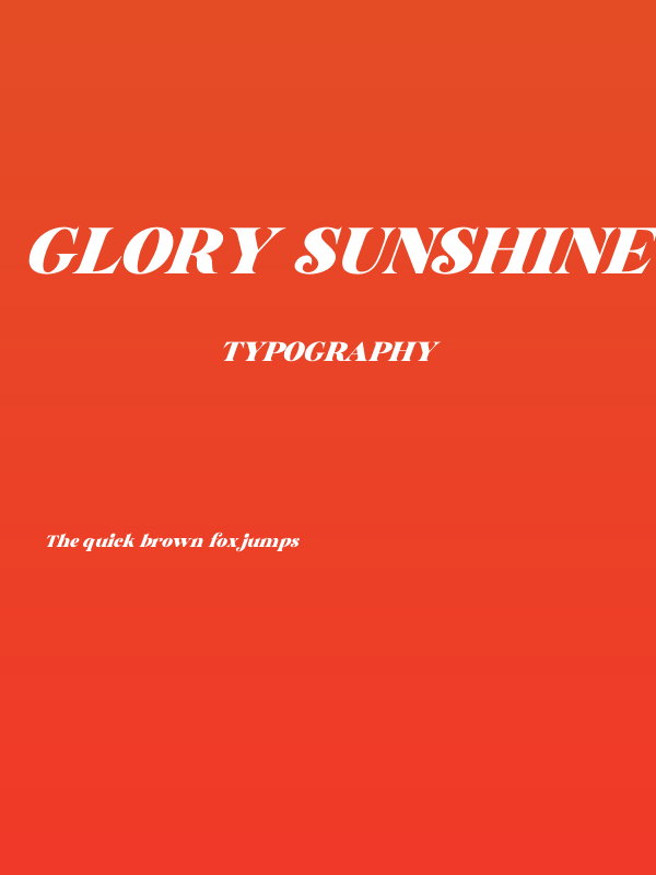 Glory Sunshine Italic Poster