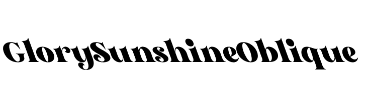 Glory Sunshine Oblique  les polices de caractères gratuit tlcharger