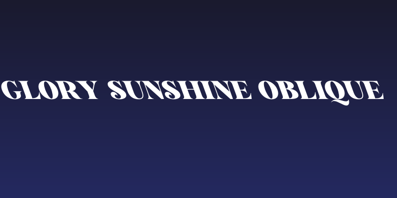 Glory Sunshine Oblique Social Header