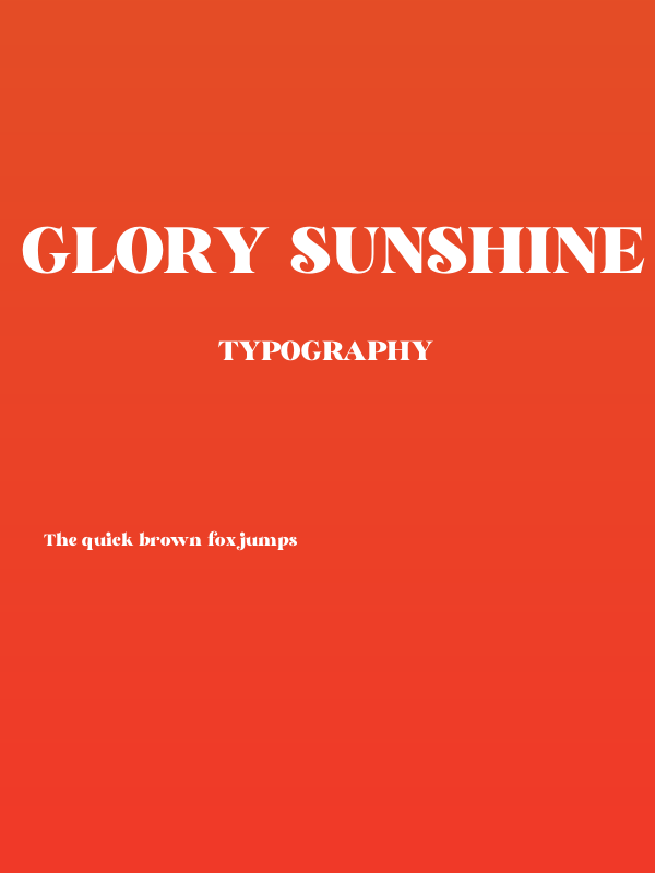 Glory Sunshine Poster