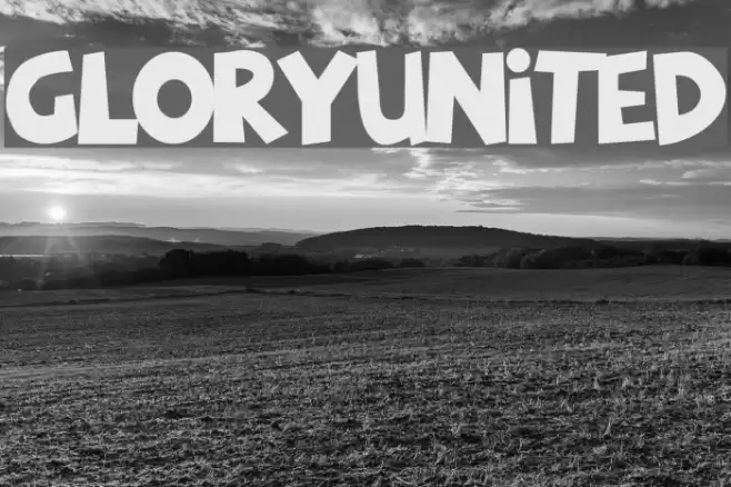 GloryUnited Font examples