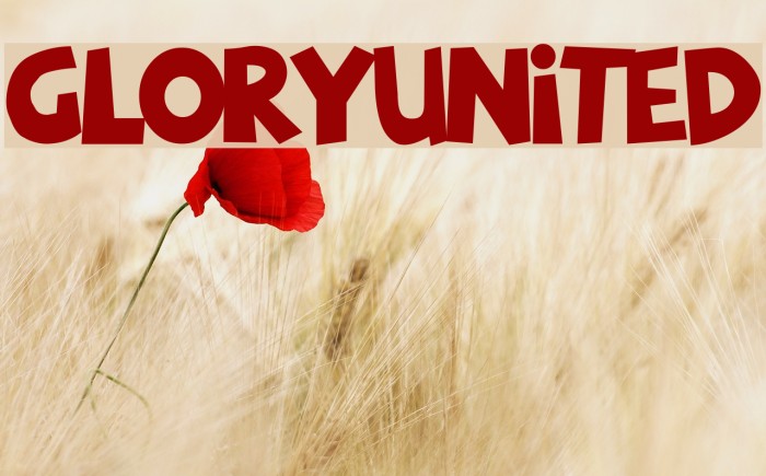 GloryUnited Font examples