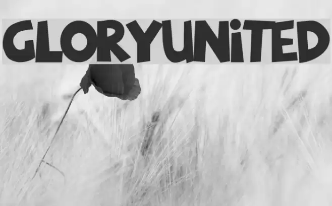 GloryUnited Font examples
