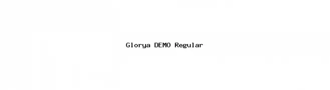 Glorya DEMO Regular Fonte