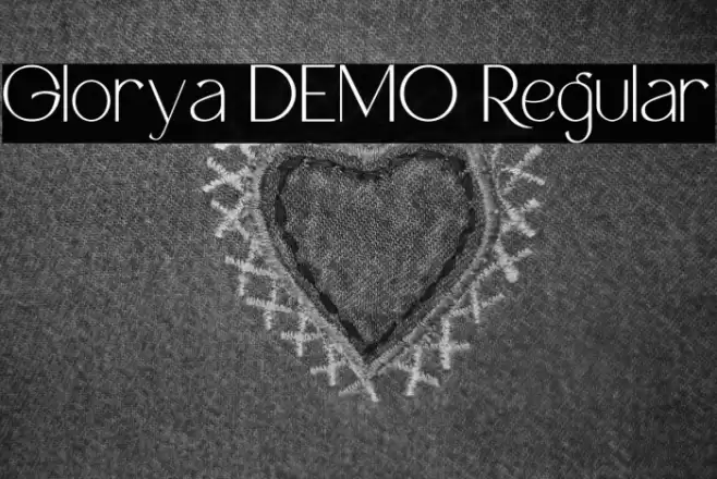 Glorya DEMO Regular Fonte examples