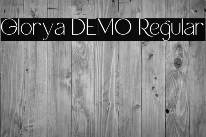 Glorya DEMO Regular Fonte examples