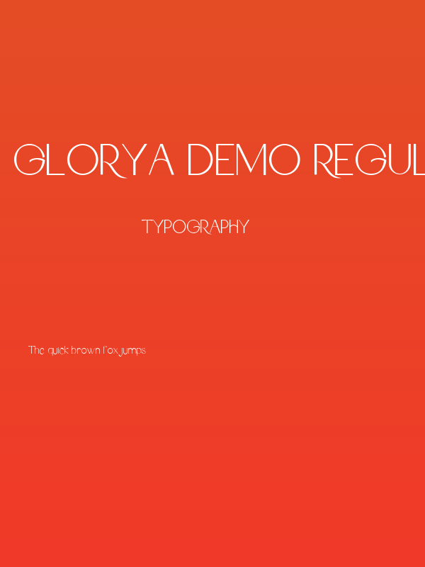 Glorya DEMO Regular Poster
