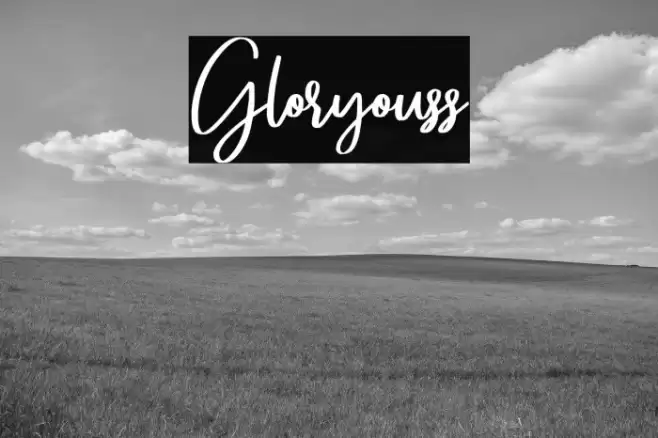Gloryouss Font examples