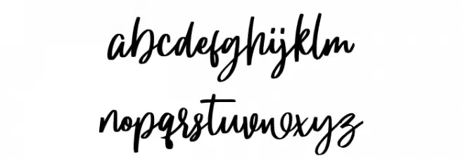 Gloryouss Schriftart Kleinbuchstaben