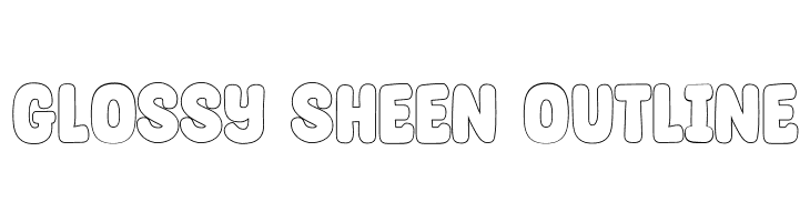 Glossy Sheen Outline  नि: शुल्क फ़ॉन्ट्स डाउनलोड