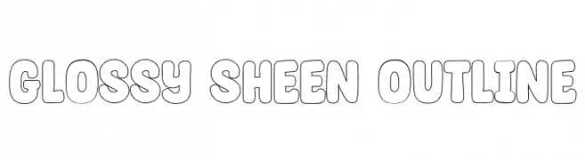 Glossy Sheen Outline  नि: शुल्क फ़ॉन्ट्स डाउनलोड