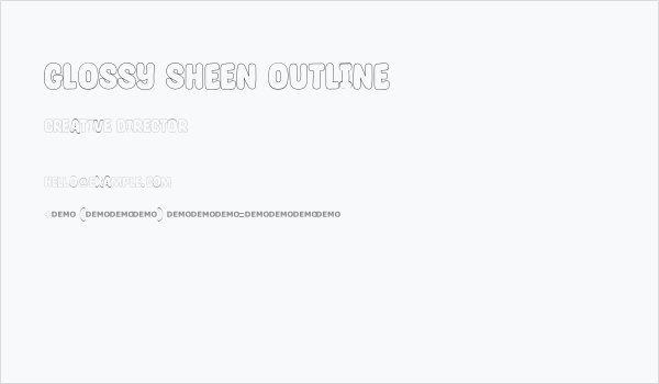 Glossy Sheen Outline Business Card