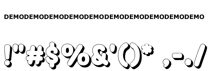 Glossy Sheen Shadow Font OTHER CHARS