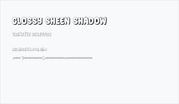 Glossy Sheen Shadow Business Card