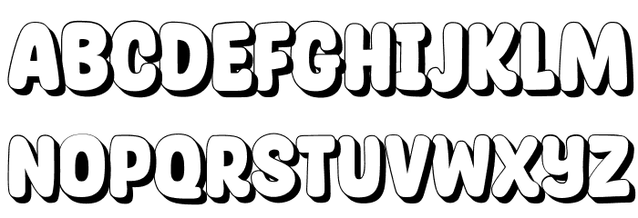 Glossy Sheen Shadow Font LOWERCASE