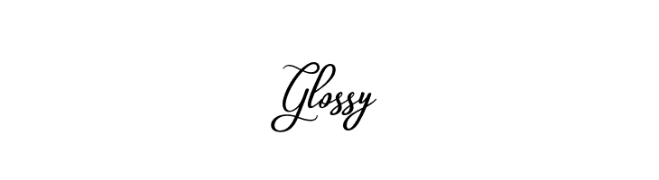 Glossy  Frei Schriftart Herunterladen