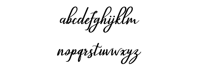 Glossy Font LOWERCASE