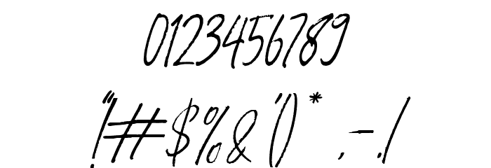 GlossyNight Font OTHER CHARS