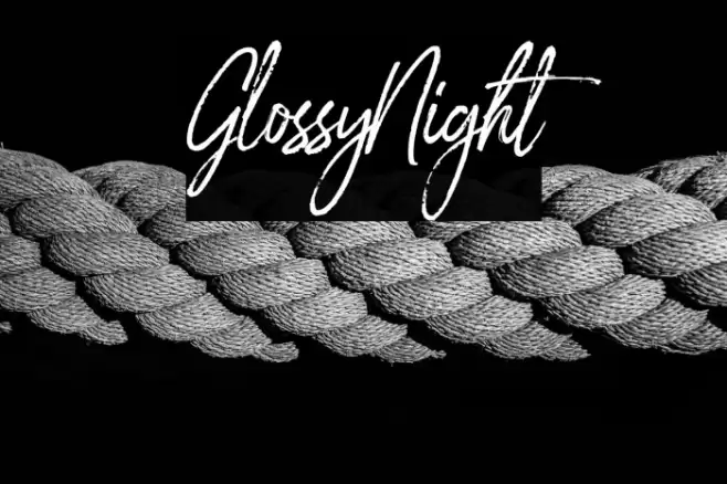 GlossyNight Font examples