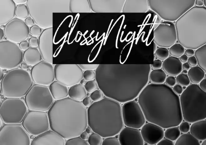 GlossyNight Font examples