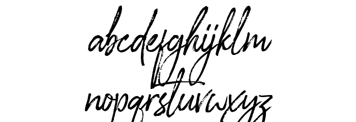 GlossyNight Font LOWERCASE