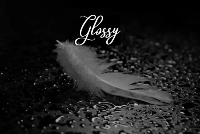 Glossy Font examples