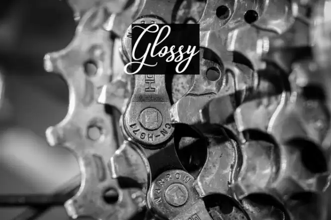 Glossy Font examples