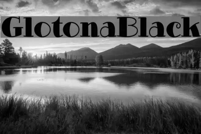 GlotonaBlack Font examples