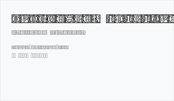 Gloucester Initialen Business Card