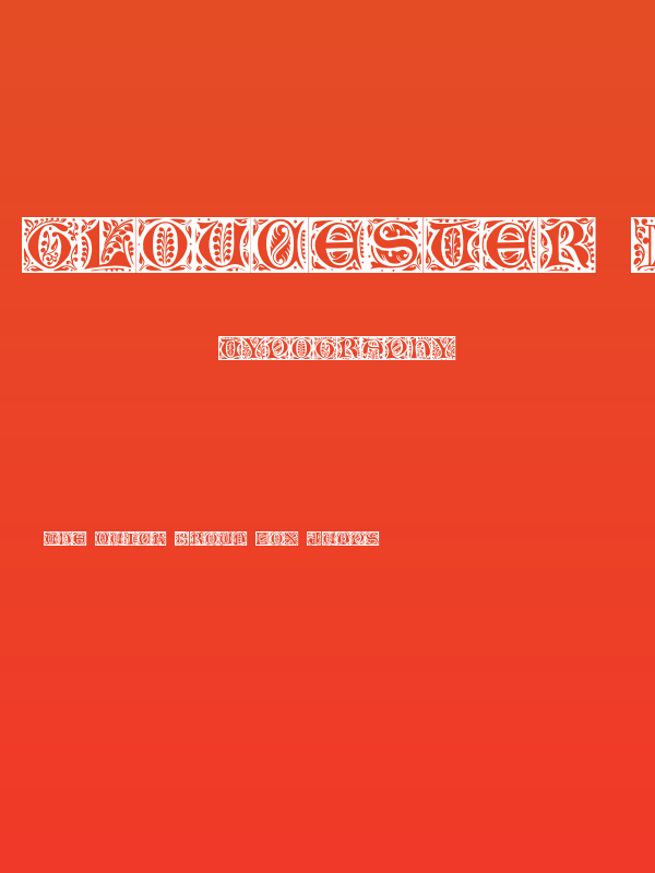 Gloucester Initialen Poster