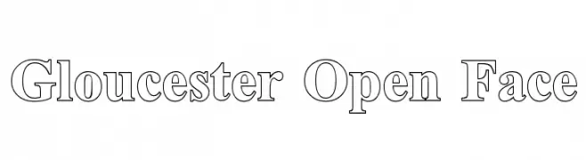 Gloucester Open Face  フリーフォントのダウンロード