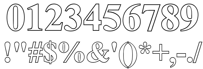 Gloucester Open Face Font OTHER CHARS