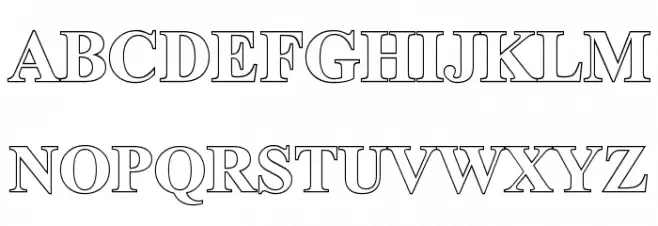 Gloucester Open Face Font Litere mari