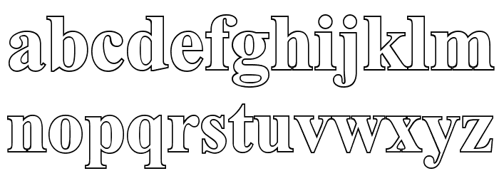 Gloucester Open Face Font LOWERCASE