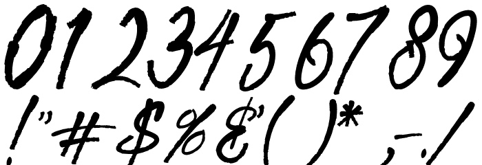 GloucesterBrushScript Font OTHER CHARS