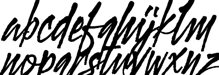 GloucesterBrushScript Font LOWERCASE