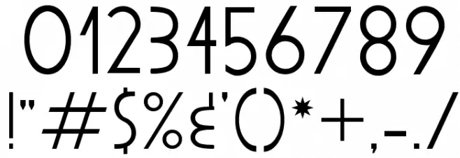 Glove Font OTHER CHARS